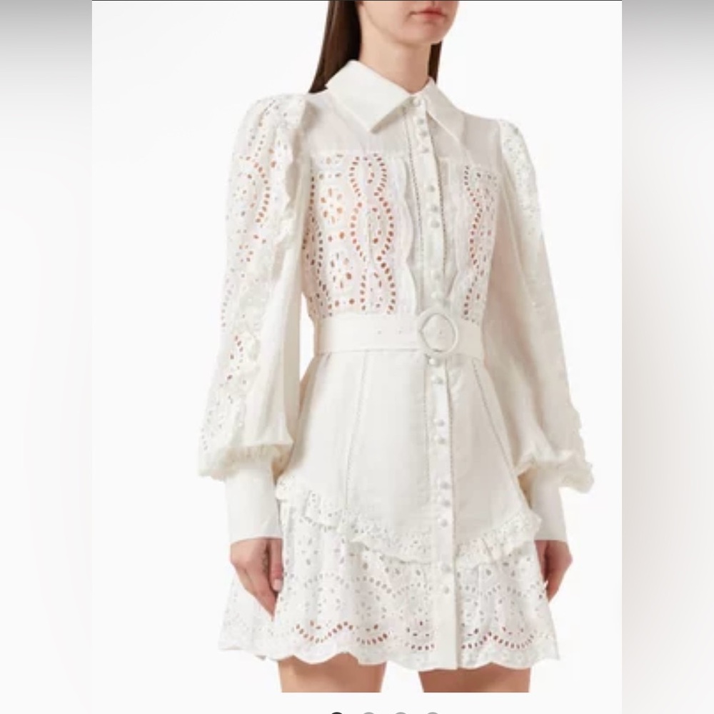Saint Armont Lulu Broderie Dress in
White Size XS  $458 retail